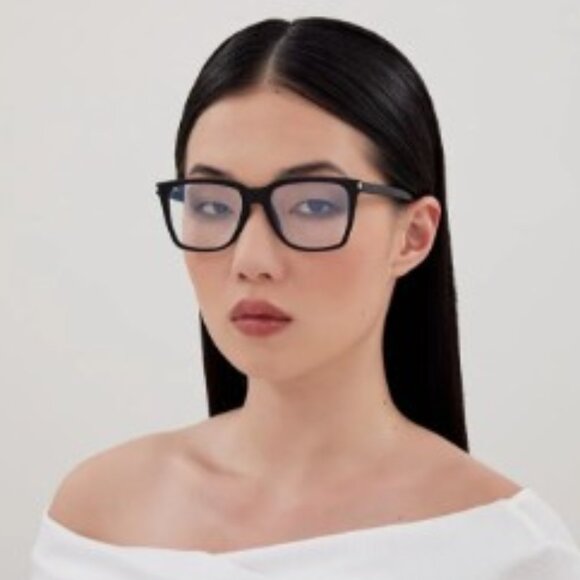 Saint Laurent SL717 SLIM 003 Square Eyeglasses 54mm – Havana - Picture 3 of 12